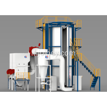 Linea di rivestimento in polvere verticale